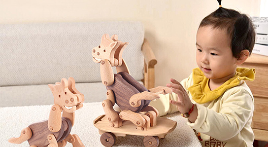 木匠师傅的滑板积木马 愿您的孩子一马当先