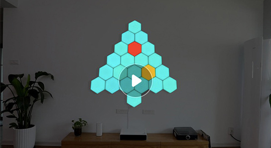 水立方触摸变色拼接壁灯